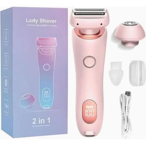 Série d'épilateurs, rasoir électrique pour femmes, 2 en 1 visage et corps, étanche, écran LED, chargement USB-C, peaux sensibles, utilisation sur peau sèche ou humide-AquaForge (1/5)