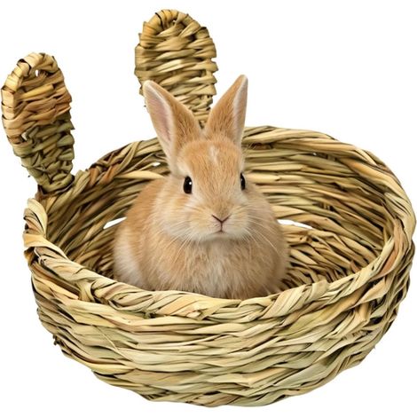 Lit pour Petits Animaux Tapis à mâcher en et nid  nid en pour lapin Convient Aux Gerbilles, Chinchillas, Furets, Et Les Autres Petits Animaux De Compagnie, Cages, Clapiers (1/5)