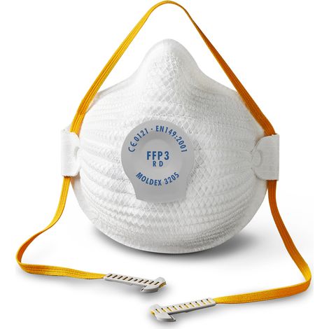 MASKE FFP3 R D VENTIL LUFT GRÖSSE M/L - 10ER-PACK - MOLDEX - 320501 M/L