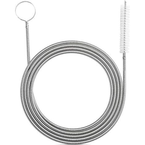 Flexible Reinigungsbürste für Rohre mit schmalem Abflussloch Weiß (1/5)