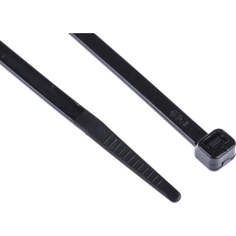 Serre-câble RS PRO Noir en Nylon 66, 190mm x 4,8 mm ( Prix pour Sachet de 100 ) (1/2)