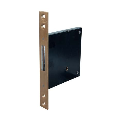 SERRATURA METALLO INFILARE 1301 FIAM  B.Q OTTONE SAT F.MM 22 C.SPILLO M4 E.MM 70