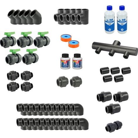 Raccord PVC pression - Kit plomberie D.63 - PN16 de Centrocom (1/2)