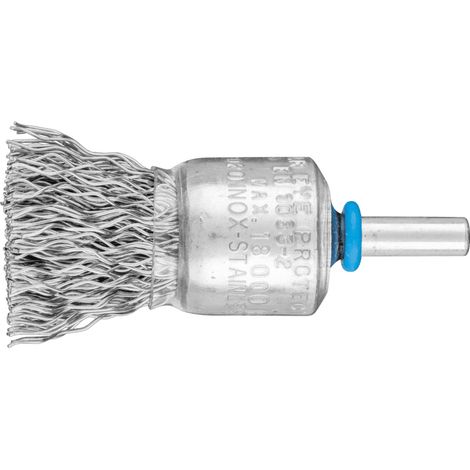 PFERD POS Pinselbürste ungezopft PBU Ø20mm Schaft-Ø6 mm Edelstahl-Draht-Ø0,50 (1/5)