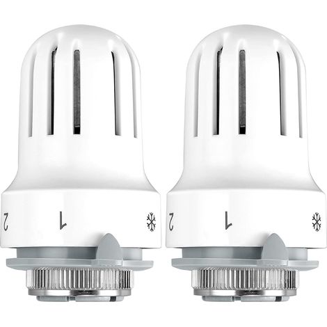 Cabezal termostático, 2 piezas de válvula termostática para radiador TRV M30x1.5, cabezal de válvula de repuesto para radiador, control de temperatura del sistema de calefacción para el hogar y la ofi (1/5)