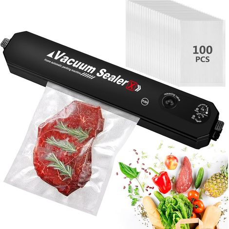 Machine Sous Vide Alimentaire: Appareils de Mise Sous Vide, Appareil Sous Vide Alimentaire, Machine Sous Vide pour Aliments Viandes Légumes Fruits, Inclus 100 Sacs Sous Vide (1/5)