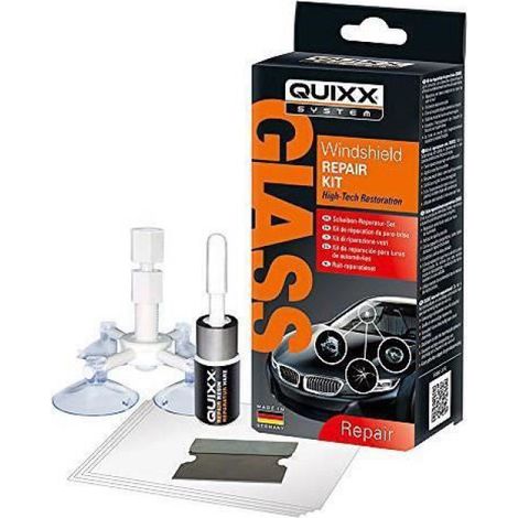 Kit Réparation Pare-brise - 6 Pièces - Noir - Pour Réparation Éclats et Fissures - Compatible Tous Véhicules (1/2)