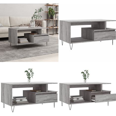 Couchtisch Grau Sonoma 90x49x45 cm Holzwerkstoff - Couchtisch - Wohnzimmerstil - Grau - Holzmöbel - Sideboard - Home & Living (1/5)