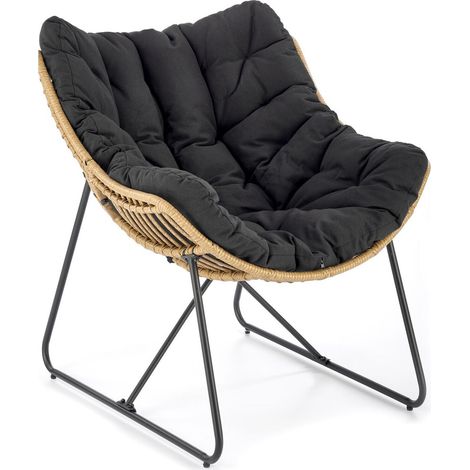 Sillón Houston 1517 , 90x81x90cm, Tapiz, Mimbre plástico, Patas: Metal, 0 (1/5)