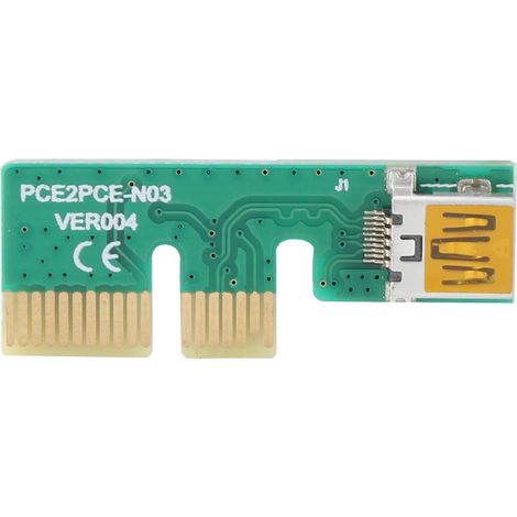 Carte d'extension PCI-E Express 1x vers 16x pour le minage avec câble USB (1/5)