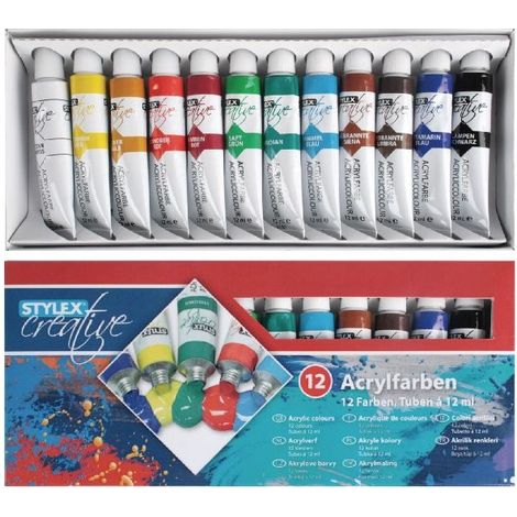 Stylex Acrylverf 12ml 12 Tubes
