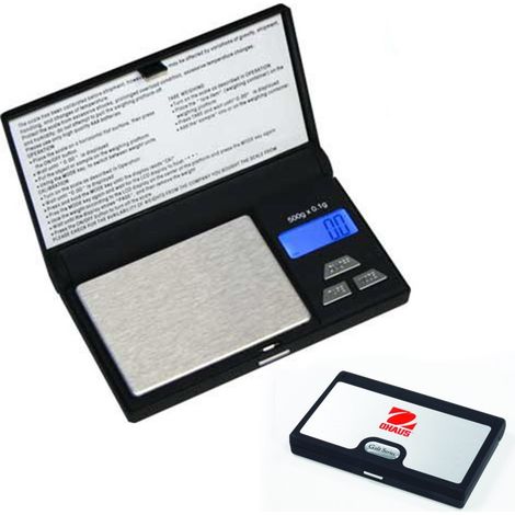 Balanza de bolsillo de precisión para joyería, alimentada por pilas, YA 100 g / 0,01 g - ohaus YA102 (1/3)
