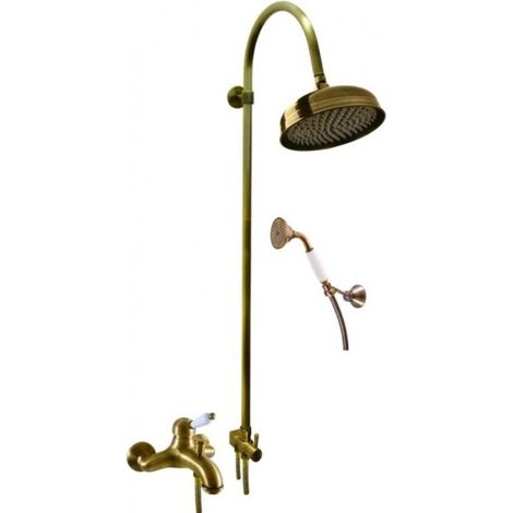 Colonne de douche LABE laiton bronze avec douchette H.102 cm (1/5)