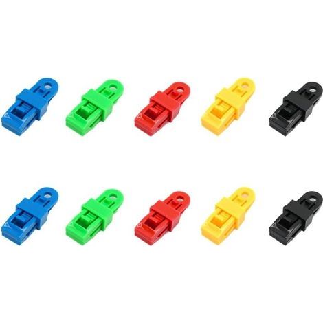 Set mit 10 Planenclips, elastischen Planenclips/Bändern/Spannern, robustem und verstellbarem Verriegelungsgriff für Planen und Sonnensegel (10 Stück) (1/4)