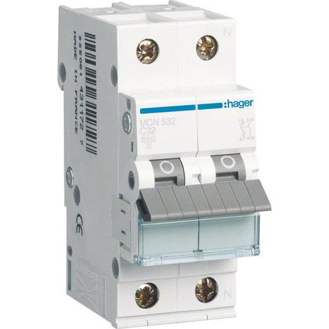 Interruptor Hager ls-schalter 32A característica C paquete 6