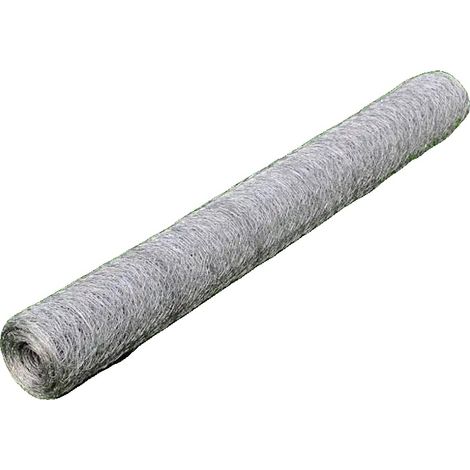 Maille d'aviary, acier galvanisé argenté, longueur de 25m, largeur de 1m, épaisseur de fil de 0,55mm, taille de maille de 50mm (1/4)