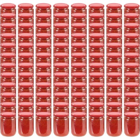 Marmeladengläser mit Rotem Deckel 96 Stk. 230 ml