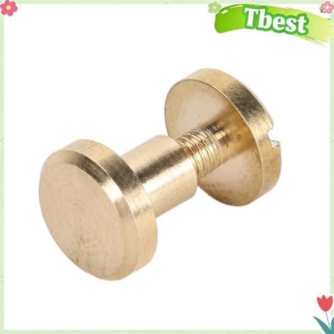 HURRISE Ensemble de rivets à vis 50 pièces Rivets décoratifs 50 pièces fente vis à tête plate mercerie couture 6 mm / 0,24 pouces (1/5)