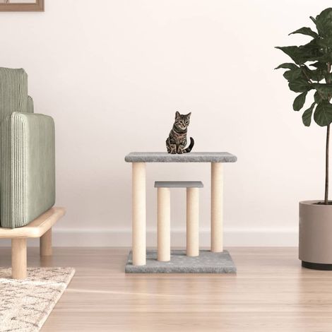 Postes rascadores para gatos con plataformas gris claro 50 cm vidaXL (1/5)