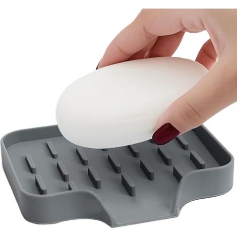 CCYKXA Soap Dish - Silicone Sponge Drainer, Flexible Silicone Holder for Kitchen Sink, Dishwasher, Shower and Bathtub (1/5)