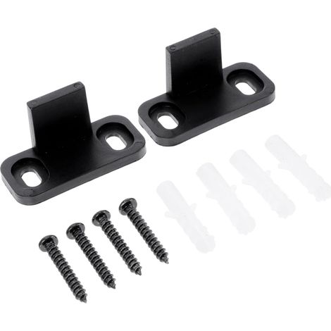 Guides de Plancher pour Portes de Grange Noires (1/5)