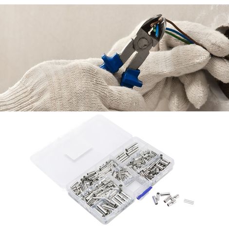 Conectores eléctricos a tope sin aislamiento [380 piezas de cobre estañado] para cables AWG 26 a 6 - Resistentes a la oxidación (1/5)