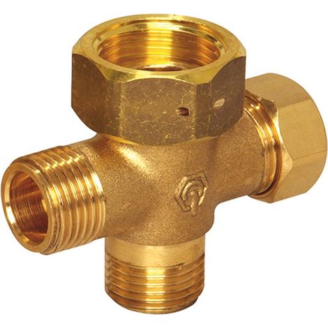Flamco Distribuidor de 3 vías DN15 Tuerca racor G3/4 - 3 x G1/2 AG, M1390450