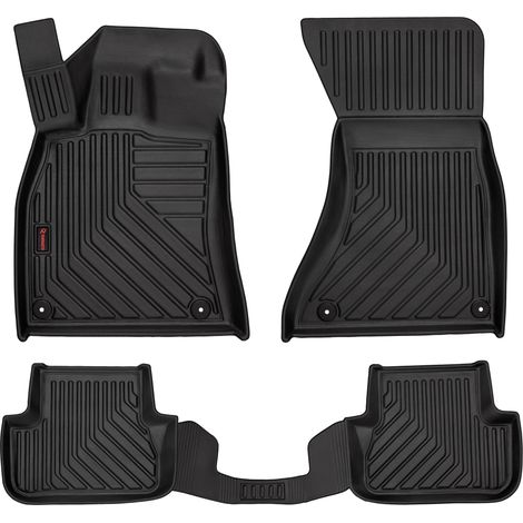 Alfombrillas de goma 3D para Audi A4 B8 (sedán, familiar, Avant, Allroad, 2007-2015) - borde de 5 cm