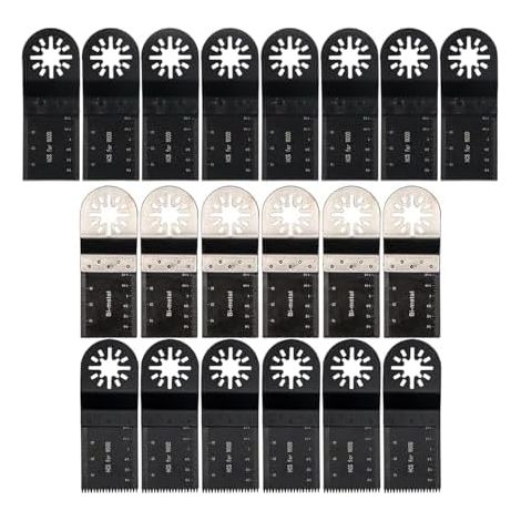 Kit d'outils oscillants universels : lames de scie multifonctions professionnelles pour bois, métal et matériaux durs, compatible avec Dewalt, Rockwell, Milwaukee, Makita - (1/5)