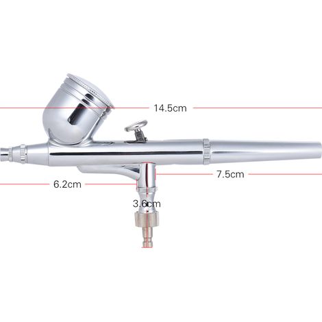 Kit pistolet à peinture aérographe à gravité 0,3 mm avec clé pour buse et compte-gouttes (1/5)