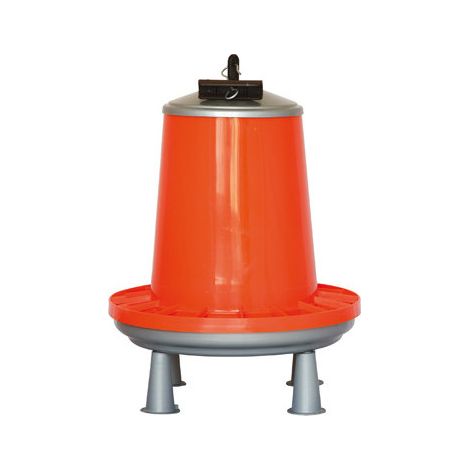 Comedero de tolva de 5 kg para pollos – Cono de colores, rejilla y patas antidesperdicio