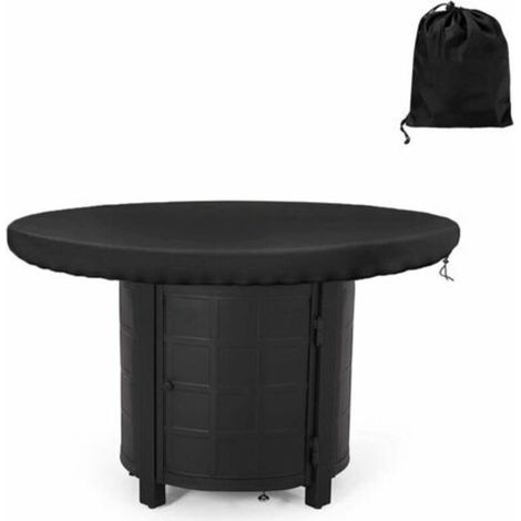 Round Fire Hob Cover, Waterproof, Anti-UV 420D, for Hob and Hob, Black (Diameter 100cm) (1/4)