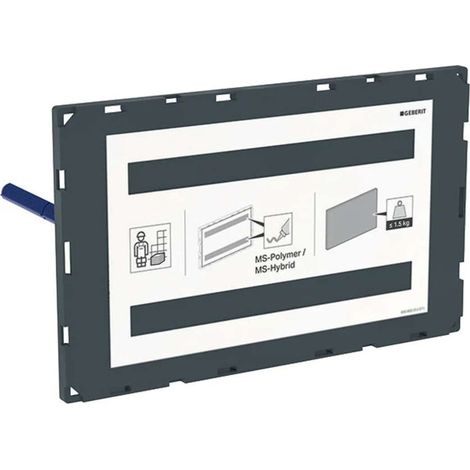 Geberit - Piastra di copertura per cassette di risciacquo ad incasso Sigma, filo parete 115.696.00.1 (1/3)