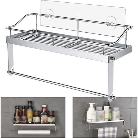 Wandmontierter Küchenrollenhalter, Edelstahl 304, Gewürzregal für Eingangsbereich, Küche, Badezimmer usw.