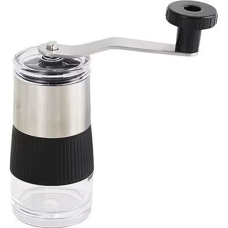 Moulin à café manuel portable en céramique avec mouture réglable, pour expresso, cafetière à piston et café filtre, pour une utilisation à la maison et en voyage.-AquaForge (1/4)