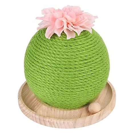 Arbre à chat en lin, jouets et accessoires pour chats, tampons de polissage pour chatons et chats adultes (1/5)