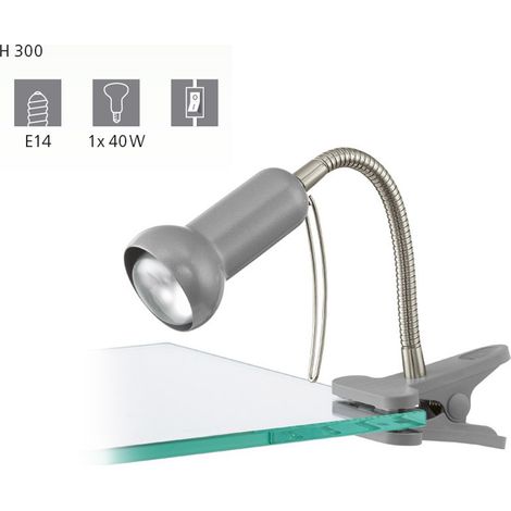 Lampada Fabio Argento con Pinza (1/5)