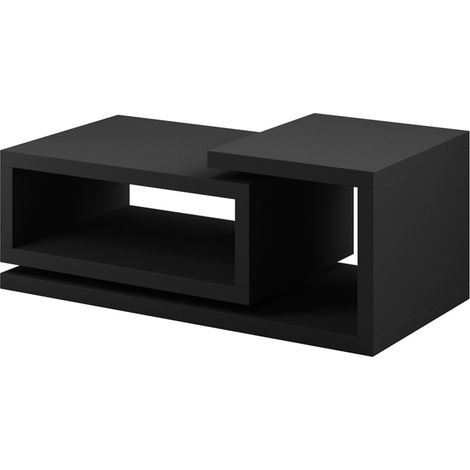 Mesa baja de diseño colección BERGAME. Color negro super mate Estilo diseño