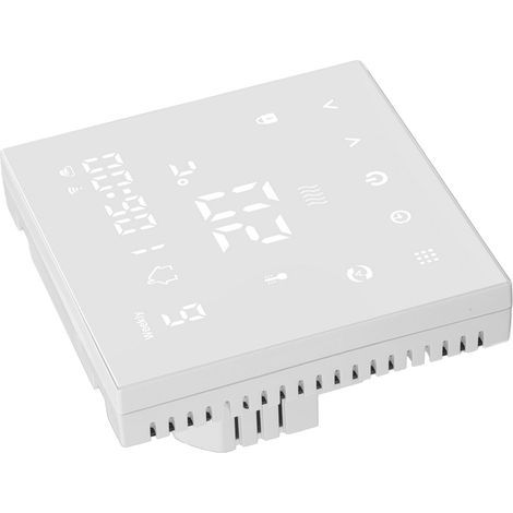 WLAN-Thermostat mit digitalem Touchscreen, App-Steuerung, Sprachsteuerung und automatischer Kalibrierung für Fußbodenheizung (90–240 V) (1/5)