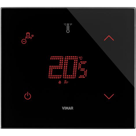 VIMAR - 21514.H.76 Thermostat domotique pour hôtel 2M noir diam.