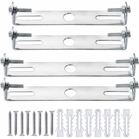 4 Paquets Kit de Fixation Plafonnier Universel Argenté en Acier au Carbone avec Vis et Écrous pour Lustre ou Rosace (1/3)