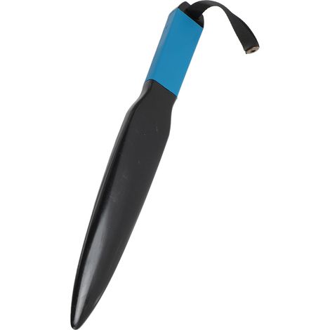 Bâton de pause pour chien en caoutchouc de nylon, polyvalent, anti-stress, facile à utiliser, jouet à mâcher pour entraînement aux morsures avec lanière noire pour jardin, poignée bleue (1/5)