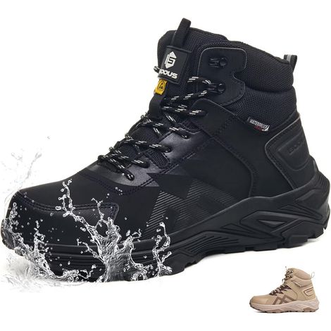 Chaussures de Sécurité Homme Montante S3 Imperméable Bottine Sécurité Femme (1/5)
