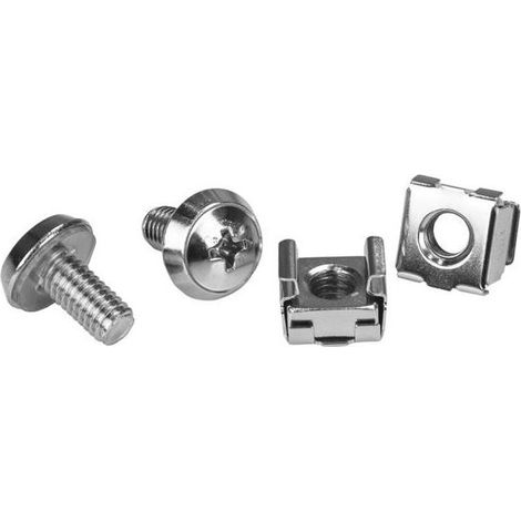 Startech Tornillos M6 y tuercas jaula plateadas 20 uds (1/4)