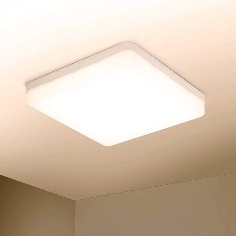 MINKUROW Plafón Led Dormitorio 36w, Plafón Led Cuadrado 23x23cm 4350lm, Plafón Led Cocina Blanco Cálido 3000k, Plafón Usado En Baño, Pasillo, Balcón Garaje, Oficina (1/5)