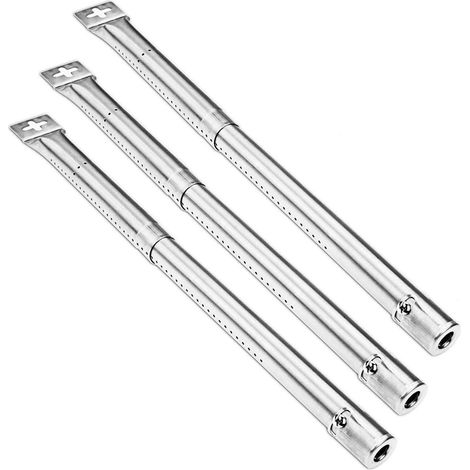 Barbecue au gaz universel Brûleurs de tube réglables en acier inoxydable pour modèles de grils (30.5 à 44.5cm, paquet de 3) (1/5)