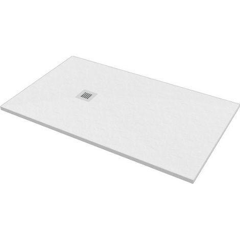 Piatto doccia 100x150 h.2,8 in marmo resina effetto pietra bianco (1/5)