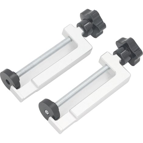 Lot de 2 pinces de fixation pour clôture de travail du bois, en alliage d'aluminium, multifonctionnelles. (1/5)