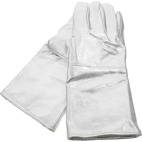Lot de 2 gants de sécurité résistants à la chaleur et gants en aluminium pour le soudage et les travaux à haute température, polyvalents pour l'indust (1/5)