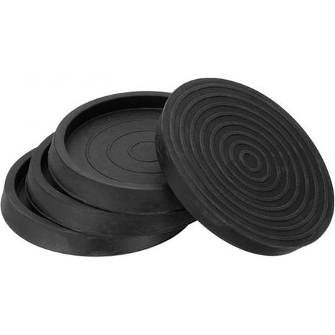 Möbel Coasters 2.5 Zoll Rond - Rutschfest Bodenschutz - Convient aux canapés, Schränke et Hartholzböden - Ensemble de 4 sous-verres au fudge marron (1/5)